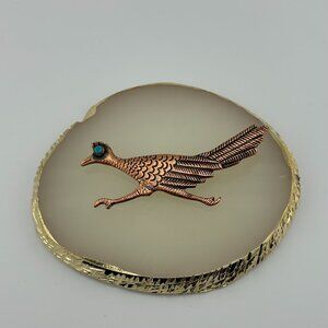 1960's Vintage Solid Copper "Roadrunner" Brooch